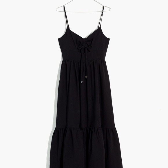 Madewell Ruched Keyhole Tiered dress dark fairy - Picture 5 of 11
